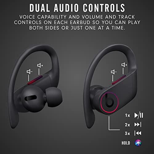 Beats Powerbeats Pro Wireless Earbuds - Apple H1 Headphone Chip, Class 1 Bluetooth Headphones, 9 Hours of Listening Time, Sweat Resistant, Built-in Microphone - Black from Apple