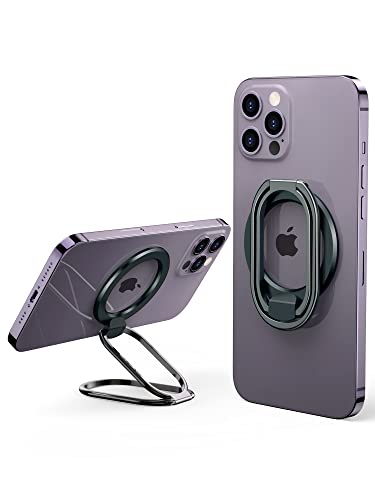 ã2023 Upgradedã Mag Safe Phone Ring Holder, SUPERONE Adjustable Magnetic Kickstand & Removable Phone Grip Compatible with Wireless Charging Only for iPhone 14 & 13 & 12 Series - Black by SUPERONE