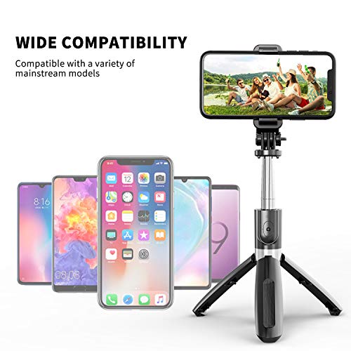 Portable Selfie Stick, Handheld Phone Tripod Stand with Detachable Wireless Remote, Selfie Stick Tripod for iPhone 14 13 12 11 pro Xs Max Xr X 8 7 Plus, Android Moto Samsung Google Smartphone, More by LDP