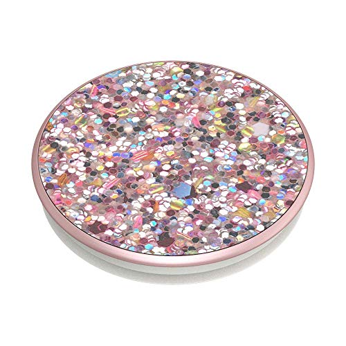 PopSockets PopGrip: Phone Grip and Phone Stand, Collapsible, Swappable Top, Sparkle Rosebud Pink from PopSockets
