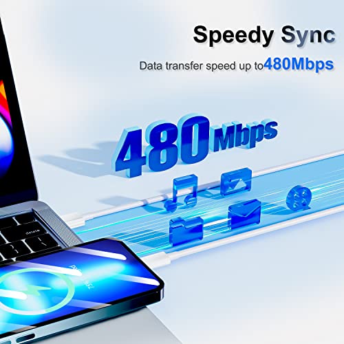 iPhone Charger 6 Feet Apple MFi Certified, Lightning Cable 6FT Fast Charging Cord Compatible with iPhone 14 13 12 11 Pro Max XR XS X 8 7 Plus 6S / iPad/Airpods (3 Pack) by FOXSEA