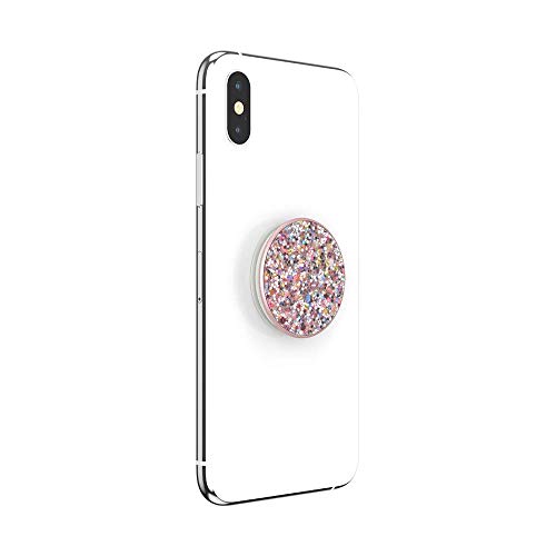 PopSockets PopGrip: Phone Grip and Phone Stand, Collapsible, Swappable Top, Sparkle Rosebud Pink from PopSockets