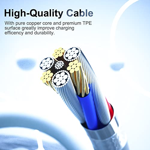 iPhone Charger 6 Feet Apple MFi Certified, Lightning Cable 6FT Fast Charging Cord Compatible with iPhone 14 13 12 11 Pro Max XR XS X 8 7 Plus 6S / iPad/Airpods (3 Pack) by FOXSEA