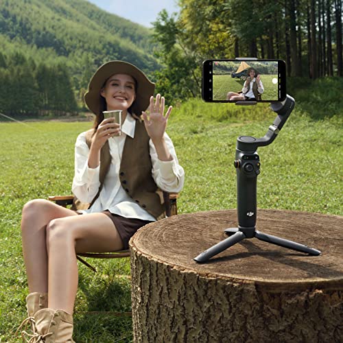 DJI Osmo Mobile 6 Gimbal Stabilizer for Smartphones, 3-Axis Phone Gimbal, Built-In Extension Rod, Object Tracking, Portable and Foldable, Vlogging Stabilizer, YouTube TikTok, Slate Gray by DJI