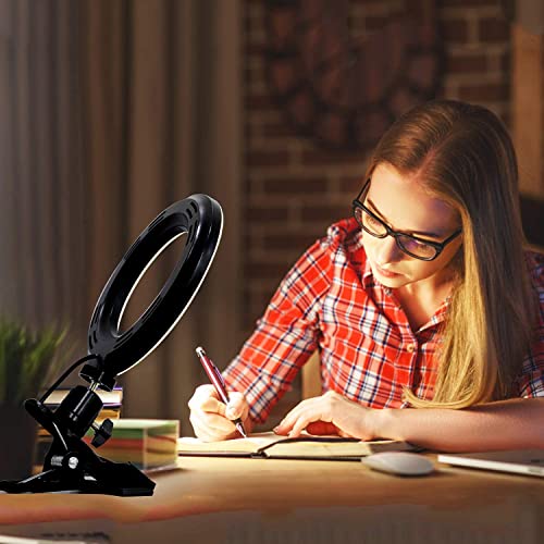 Video Conference Lighting Kit 3200k-6500K Dimmable Led Ring Lights Clip on Laptop Monitor for Remote Working/Zoom Calls/Self Broadcasting/Live Streaming/YouTube Video/TikTok (Black) by SELFILA Technology