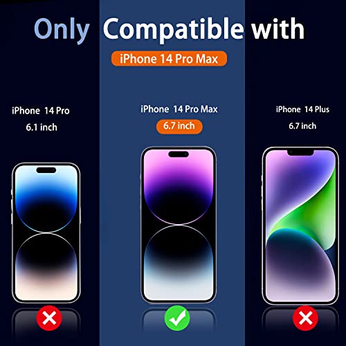 Ferilinso [3+3 Pack] for Apple iPhone 14 Pro Max Privacy Screen Protector Tempered Glass Accessories 3 Pack 9H Anti Spy Privacy Screen For iPhone 14 Pro Max 3 Pack Camera Lens Protector by Ferilinso