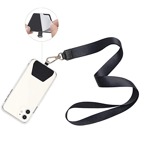 COCASES 4 Pack Phone Tether Tab, Phone Strap Replacement Part for Cell Phone, Safety Lanyard Patch (Black x4) from COCASES