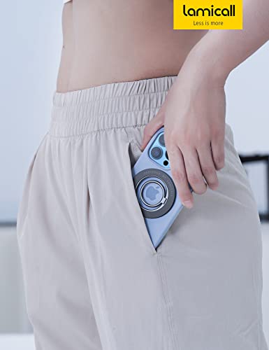 Magnetic Phone Ring Holder for MagSafe - Lamicall Magnetic Finger Phone Ring Stand Holder, Magnet Ring Grip, Compatible with iPhone 14 Plus 13 12, Pro, Pro Max, Mini, Mag safe Accessories, Misty Black by Lamicall