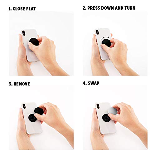 PopSockets PopGrip: Phone Grip and Phone Stand, Collapsible, Swappable Top, Sparkle Rosebud Pink from PopSockets