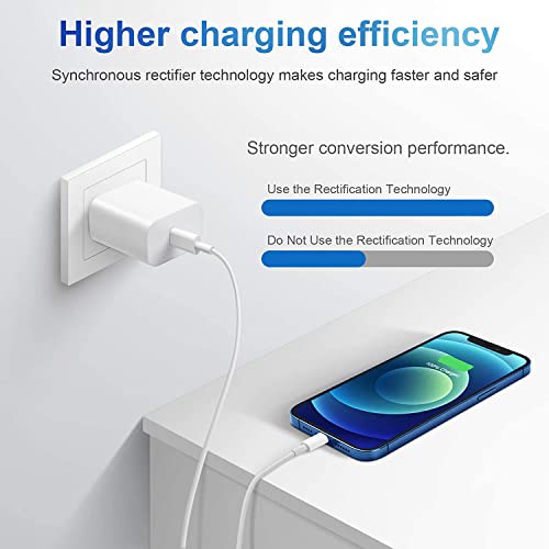 iPhone Charger Super Fast Charging [Apple MFi Certified] iPad Charger 20W PD USB C Wall Charger 2-Pack 6FT Fast Charging Cable Compatible with iPhone14/14 Pro Max/13/13Pro/12/12 Pro/11/11Pro/XS,iPad by Shenzhen Dipinle Technology Co., Ltd