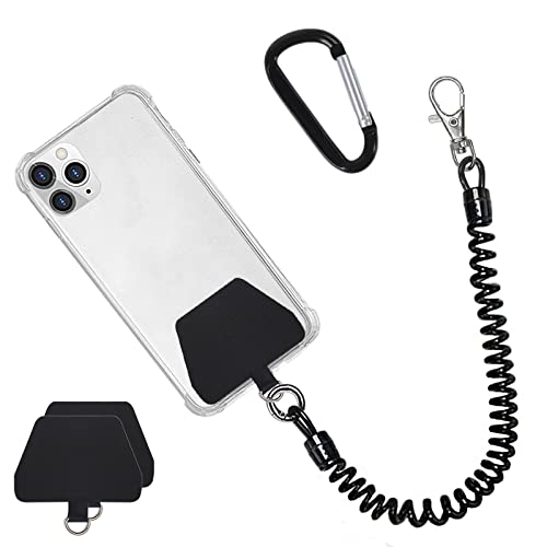 Doormoon Phone Lanyard Tether with Patch, Universal Stretchy Straps and Phone Case Anchor for Anti-drop Outdoor Skiing Hiking Cycling Climbing Compatible for iPhone Samsung Pixel Most Smartphones from Doormoon