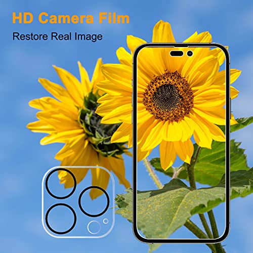 Pehael [2+2 Pack] iPhone 14 Pro Max Privacy Screen Protector with Camera Lens Protector Full Coverage Anti-Spy Tempered Glass Film 9H Hardness Upgrade Edge Protection Easy Installation Bubble Free Specially Designed for iPhone 14 Pro Max [6.7 inch] from p
