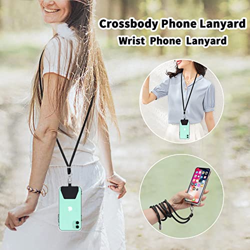 SS Phone Lanyard, Cell Phone Lanyard with Adjustable Detachable Neckstrap and Phone tether, Phone Strap Suitable for All Smartphones-Black from SS