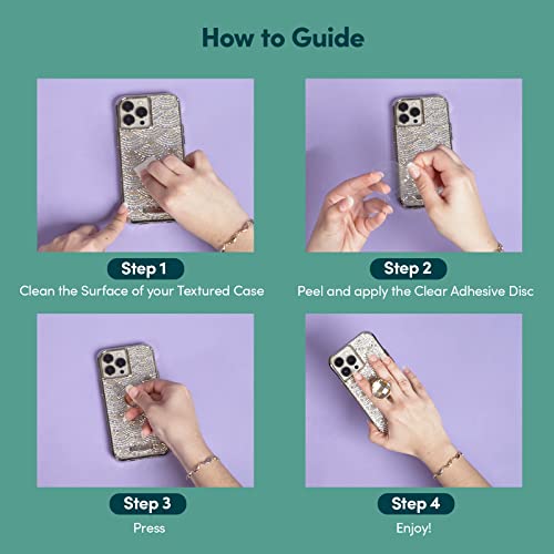 Case-Mate - MINIS - Phone Grip - Holder - Stand - Removable - Allows MagSafe Accessory Usage - Universally Compatible - Suction Cup - Twinkle Stardust from Case-Mate