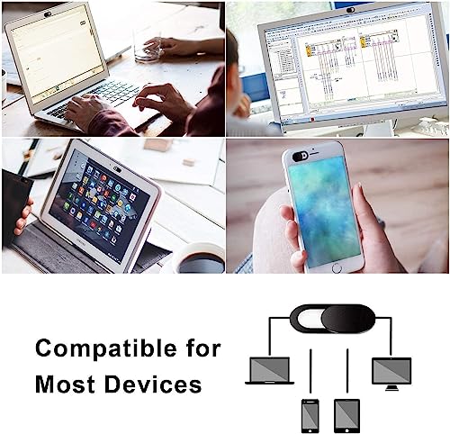 Laptop Camera Cover Slide ã 8 Pack ã ï¼Webcam Cover Camera Cover Phone Camera Cover Computer Camera Cover Slide For Laptop, Desktop, Pc, Tablet, Smartphone, Protect Your Privacy And Security(Black) from LIRAMARK