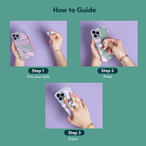 Case-Mate - MINIS - Phone Grip - Holder - Stand - Removable - Allows MagSafe Accessory Usage - Universally Compatible - Suction Cup - Twinkle Stardust from Case-Mate