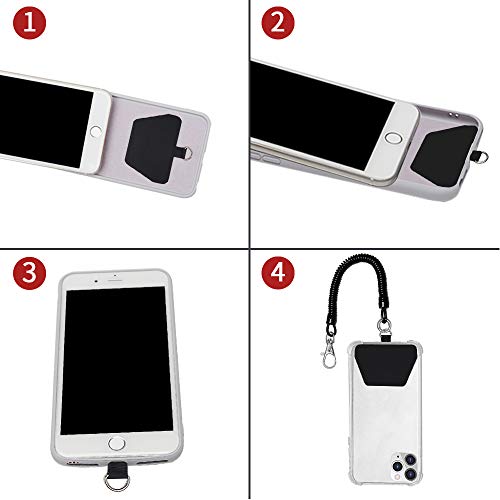 Doormoon Phone Lanyard Tether with Patch, Universal Stretchy Straps and Phone Case Anchor for Anti-drop Outdoor Skiing Hiking Cycling Climbing Compatible for iPhone Samsung Pixel Most Smartphones from Doormoon