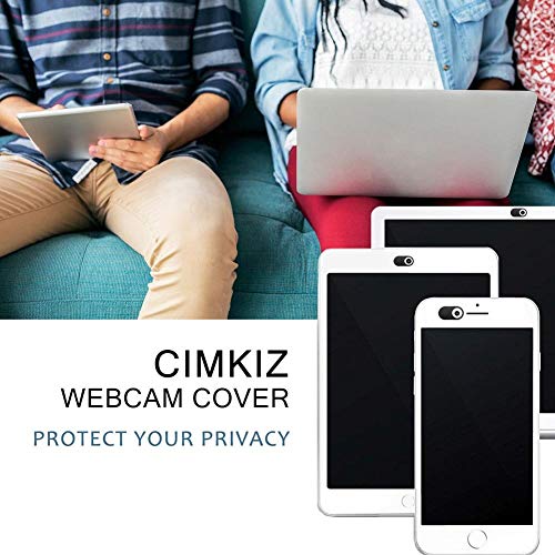Webcam Cover Slide 0.022in Ultra Thin Metal Magnet Web Camera Cover for MacBook Pro Laptops Smartphone Mac PC Tablets for Echo Spot Show Protecting Your Privacy Security Black(3 Packs) by Cimkiz