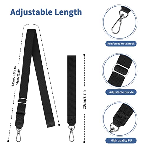 CACOE Phone Lanyard 2 Pack-1Ã Adjustable Neck Strap,1Ã Wrist Strap,2Ã Pads,Multifuctional Universal Crossbody Cell Phone Lanyards,Compatible with Most Smartphones(Black) by CACOE