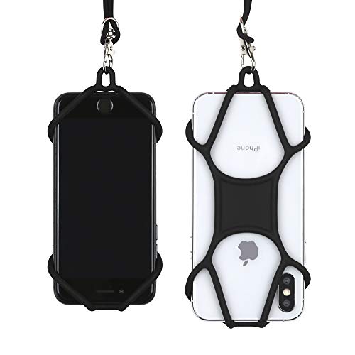 Cell Phone Lanyard, Gear Beast Silicone Smartphone Holder Case and Neck Strap Compatible with Most Phones Including iPhone 12 Pro Max Mini 11 Pro Max XS XR X 8 Plus Galaxy S20 S10 S9 + Note 20 10 9 from Gear Beast