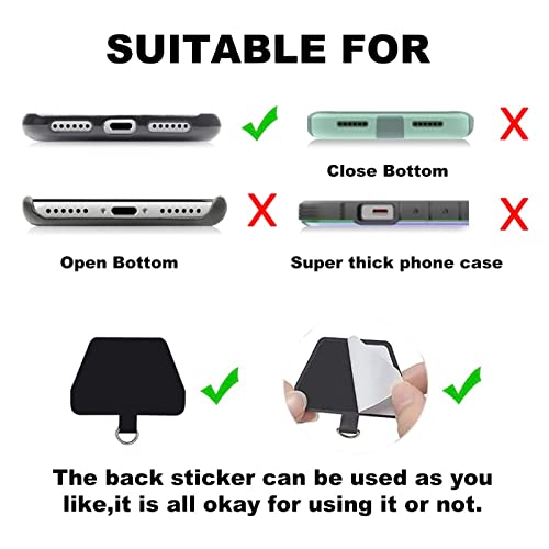 SS Phone Lanyard, Cell Phone Lanyard with Adjustable Detachable Neckstrap and Phone tether, Phone Strap Suitable for All Smartphones-Black from SS