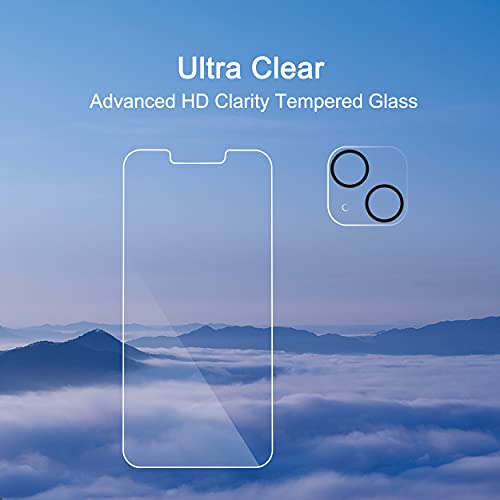 Ailun 2 Pack Screen Protector for iPhone 13 [6.1 inch Display]with 2 Pack Tempered Glass Camera Lens Protector,[9H Hardness]-HD from AilunUS