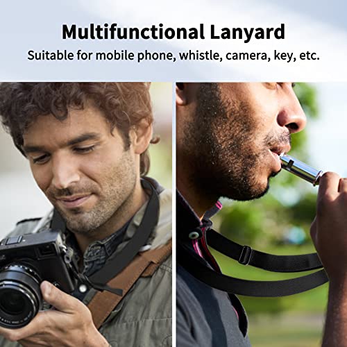 CACOE Phone Lanyard 2 Pack-1Ã Adjustable Neck Strap,1Ã Wrist Strap,2Ã Pads,Multifuctional Universal Crossbody Cell Phone Lanyards,Compatible with Most Smartphones(Black) by CACOE