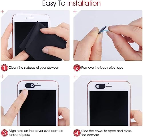 Laptop Camera Cover Slide ã 8 Pack ã ï¼Webcam Cover Camera Cover Phone Camera Cover Computer Camera Cover Slide For Laptop, Desktop, Pc, Tablet, Smartphone, Protect Your Privacy And Security(Black) from LIRAMARK