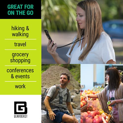 Universal Phone Lanyard Holder and Ring Grip, Silicone Cell Phone Lanyard Neck Strap and Phone Ring Holder Stand Compatible with Most Smartphones by Gear Beast