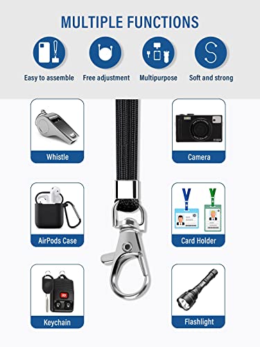 Universal Cell Phone Lanyard,Crossbody Lanyard with Adjustable Nylon Neck Strap,Compatible with Every Mobile Phone(Black) by BFSDÂ·DM