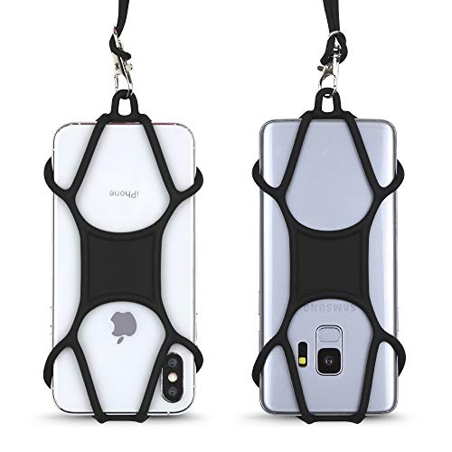 Cell Phone Lanyard, Gear Beast Silicone Smartphone Holder Case and Neck Strap Compatible with Most Phones Including iPhone 12 Pro Max Mini 11 Pro Max XS XR X 8 Plus Galaxy S20 S10 S9 + Note 20 10 9 from Gear Beast