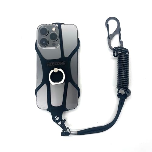 NEECONG Rugged Phone Lanyard Holder, Universal Fishing Phone Tether and Ring Grip, Protect Phone Tether Compatible with Most Smartphones by NEECONG