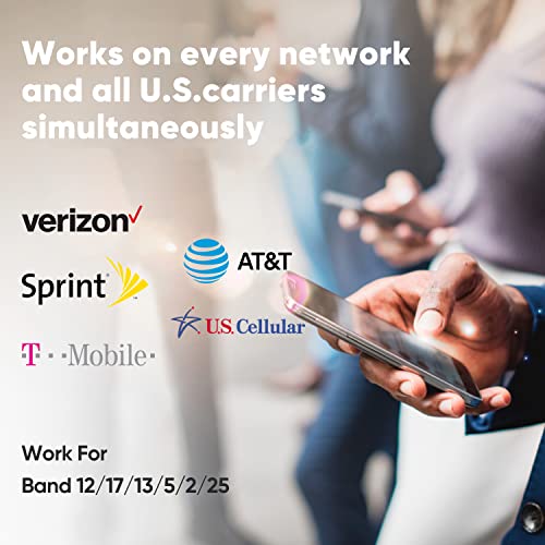 SolidRF Cell Phone Signal Booster for Home and Office, Up to 3,000 sq ft-Band 12/13/17/5/2/25, Compatible with All US Carriers AT&T, Verizon, T-Mobile, Sprint, U.S. Cellular & More, FCC Approved from SolidRF