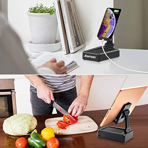 Cell Phone Stand with Wireless Bluetooth Speaker and Anti-Slip Base HD Surround Sound Perfect for Home and Outdoors with Bluetooth Speaker for Desk Compatible with iPhone/ipad/Samsung Galaxy by KalaMax