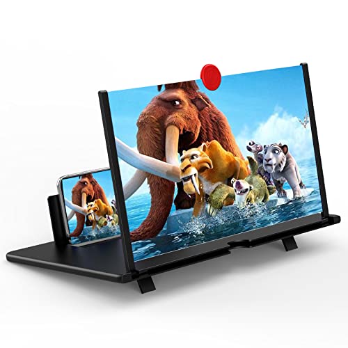 16" Screen Magnifier for Cell Phone - Mobile Phone 3D HD Magnifying Projector Screen Enlarger for Movies, Videos and Gaming â Foldable Phone Stand with Screen AmplifierâCompatible with All Phones by Fopudy