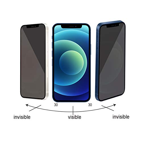 Ailun Privacy Screen Protector for iPhone 12/iPhone 12 Pro 2020 6.1 Inch 2 Pack Anti Spy Private Case Friendly, Tempered Glass [Black][2 Pack] from Siania