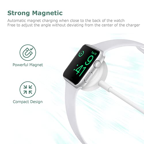 Upgrade Watch Charger 5.0 ft /1.5 m for iWatch Portable Wireless Charging Cable Compatible with Apple Watch Series SE/7/6/5/4/3/2/1 by DDUAN