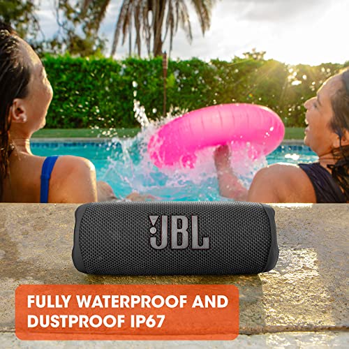 JBL Flip 6 - Portable Bluetooth Speaker, powerful sound and deep bass, IPX7 waterproof, 12 hours of playtime, JBL PartyBoost for multiple speaker pairing for home, outdoor and travel (Black) by JBL