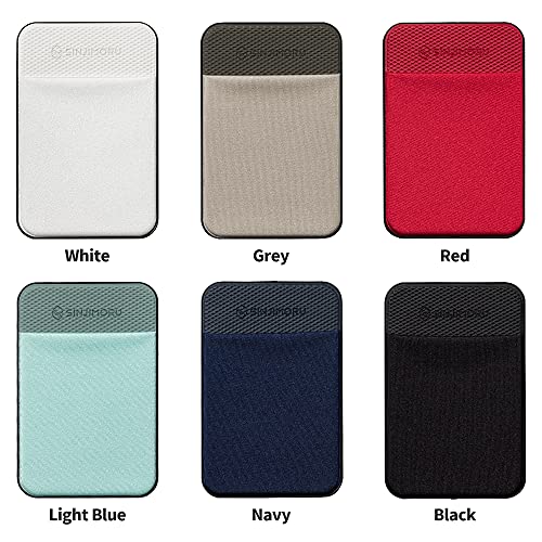 Sinjimoru Stretchy Magnetic Phone Wallet, Magnetic Card Holder for Back of Phone as Phone Wallet Stick On for MagSafe Wallet Compatible with iPhone 14 & 13 12 Series. M-Basic Black by Sinjimoru Co. Ltd