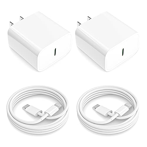 [Apple MFi Certified] iPhone 14 13 12 11 Fast Charger, 2Pack 20W PD Type C Wall Charger Block with 6FT USB-C to Lightning Cables Compatible with iPhone 14/13/ 12/11/ XS/XR/X/ 8 Plus/iPad,White from Imitordirects