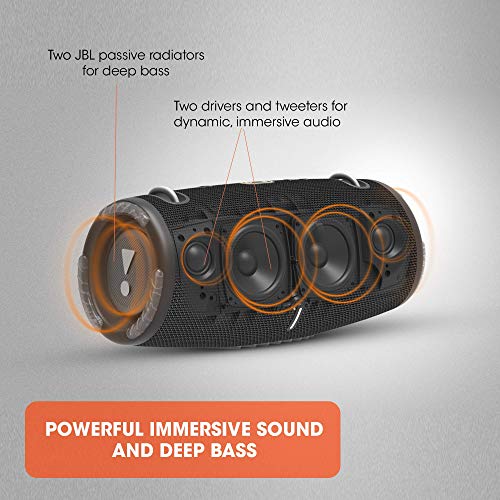 JBL Xtreme 3 - Portable Bluetooth Speaker, Powerful Sound and Deep Bass, IP67 Waterproof, 15 Hours of Playtime, Powerbank, PartyBoost for Multi-speaker Pairing (Black) by JBL