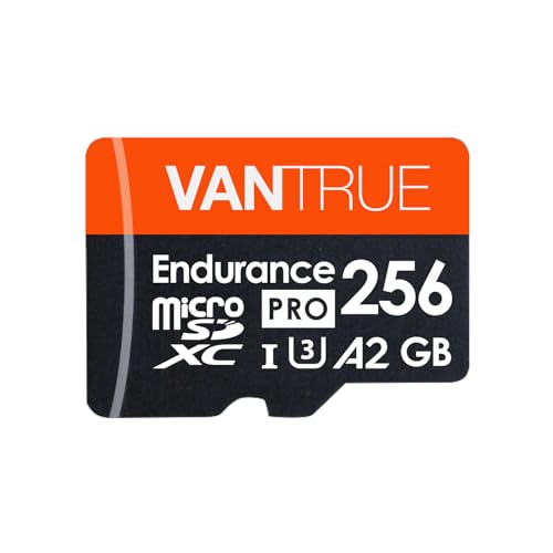Vantrue 256GB microSDXC UHS-I U3 4K UHD Video High Speed Transfer Monitoring SD Card with Adapter for Dash Cams, Body Cams, Action Camera, Surveillance & Security Cams from VANTRUE