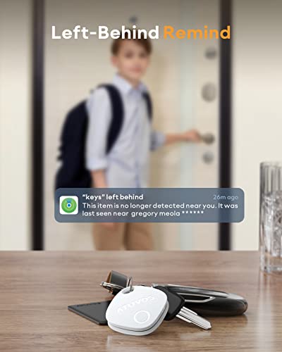 ATUVOS Luggage Tracker, Key Finder, Smart Bluetooth Tracker Pairs with Apple Find My (iOS Only), Item Locator for Bags, Wallets, Keys, Waterproof IP67, Anti-Lost 4 Pack from ATUVOS