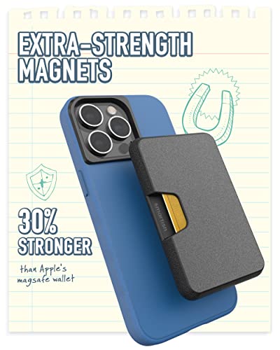 Smartish Wallet for MagSafe iPhones - Side Hustle - Slim Detachable Magnetic Card Holder for Apple iPhone 14/13/12 Models - Black Tie Affair from Smartish