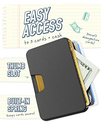 Smartish Wallet for MagSafe iPhones - Side Hustle - Slim Detachable Magnetic Card Holder for Apple iPhone 14/13/12 Models - Black Tie Affair from Smartish