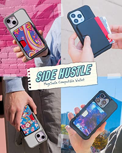Smartish Wallet for MagSafe iPhones - Side Hustle - Slim Detachable Magnetic Card Holder for Apple iPhone 14/13/12 Models - Black Tie Affair from Smartish