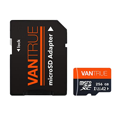 Vantrue 256GB microSDXC UHS-I U3 4K UHD Video High Speed Transfer Monitoring SD Card with Adapter for Dash Cams, Body Cams, Action Camera, Surveillance & Security Cams from VANTRUE