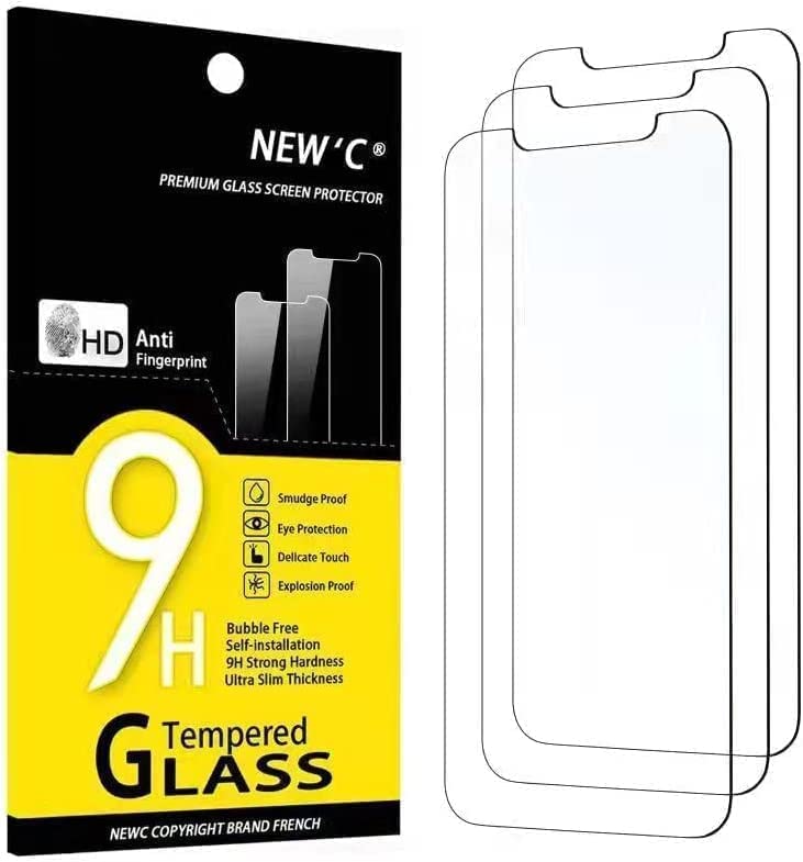 [3 Pack] NEW'C Designed for iPhone 11 and iPhone XR (6.1") Screen Protector Tempered Glass, Case Friendly Anti Scratch Bubble Free Ultra Resistant by NEW'C