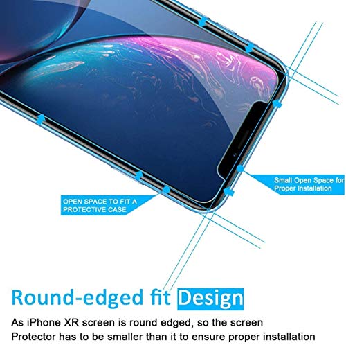 [3 Pack] NEW'C Designed for iPhone 11 and iPhone XR (6.1") Screen Protector Tempered Glass, Case Friendly Anti Scratch Bubble Free Ultra Resistant by NEW'C