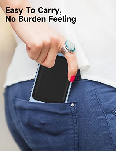 Magnetic Card Wallet Holder with MagSafe for iPhone 14 Pro Max/14 Plus/14 Pro/14, for iPhone 13 Pro Max/13 Pro/13/13 Mini, for iPhone 12/12 Pro/12 Max/12 Mini,Midnight by TWZKG